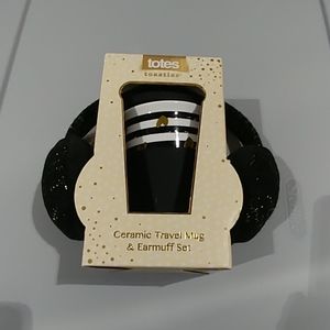 Ceramic Travel Mug & Earmuff Set